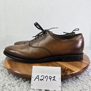 Allen Edmonds Carlyle Dark Brown Plain Toe Oxford Dress Shoe Mens 10 D 8834